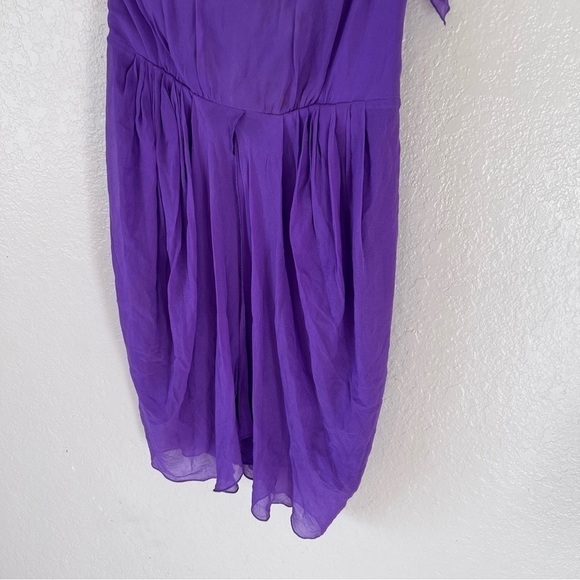 ALICE + OLIVIA Silk one shoulder purple Dress size small - Picture 10 of 15